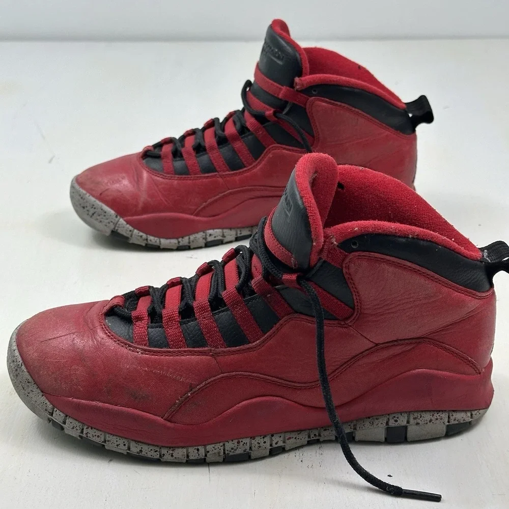 Air Jordan 10 Retro 30th Bulls Over Broadway Shoes‎ Men 9 Gym Red 705178 601